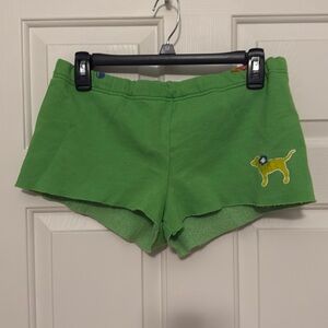 Vintage PINK Brand Green Shorts - Size Small, Early 2000s